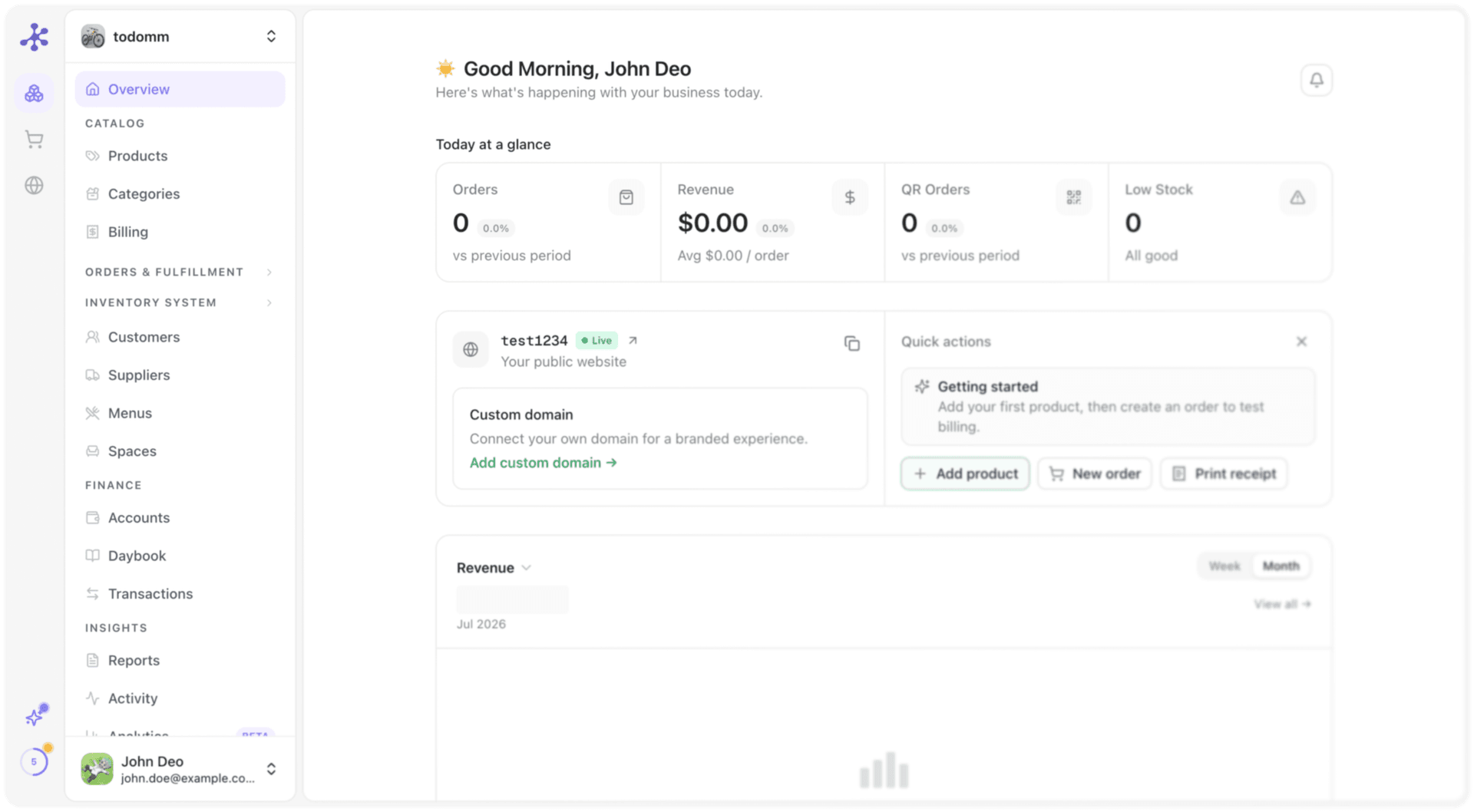 Klynto dashboard
