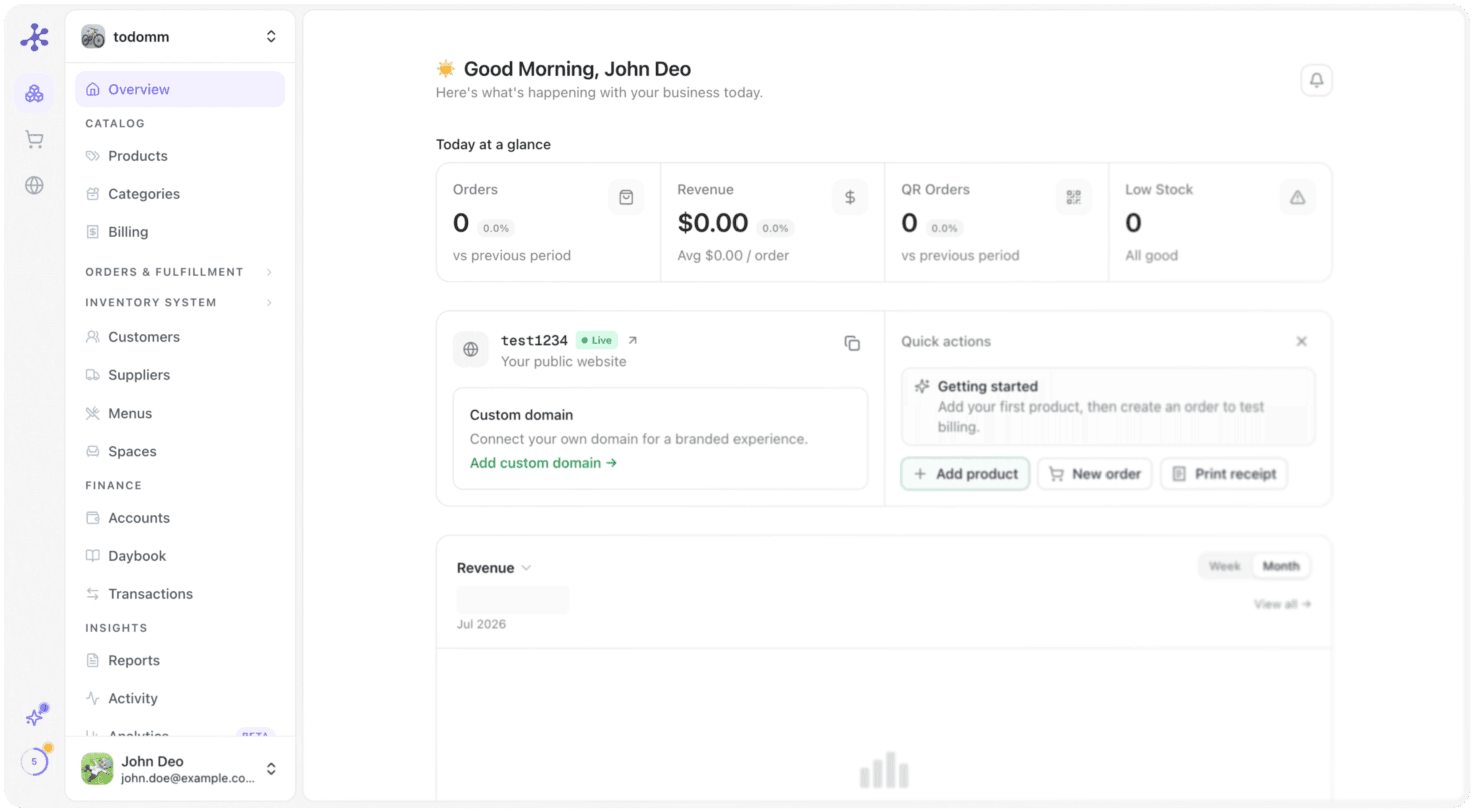 Klynto dashboard